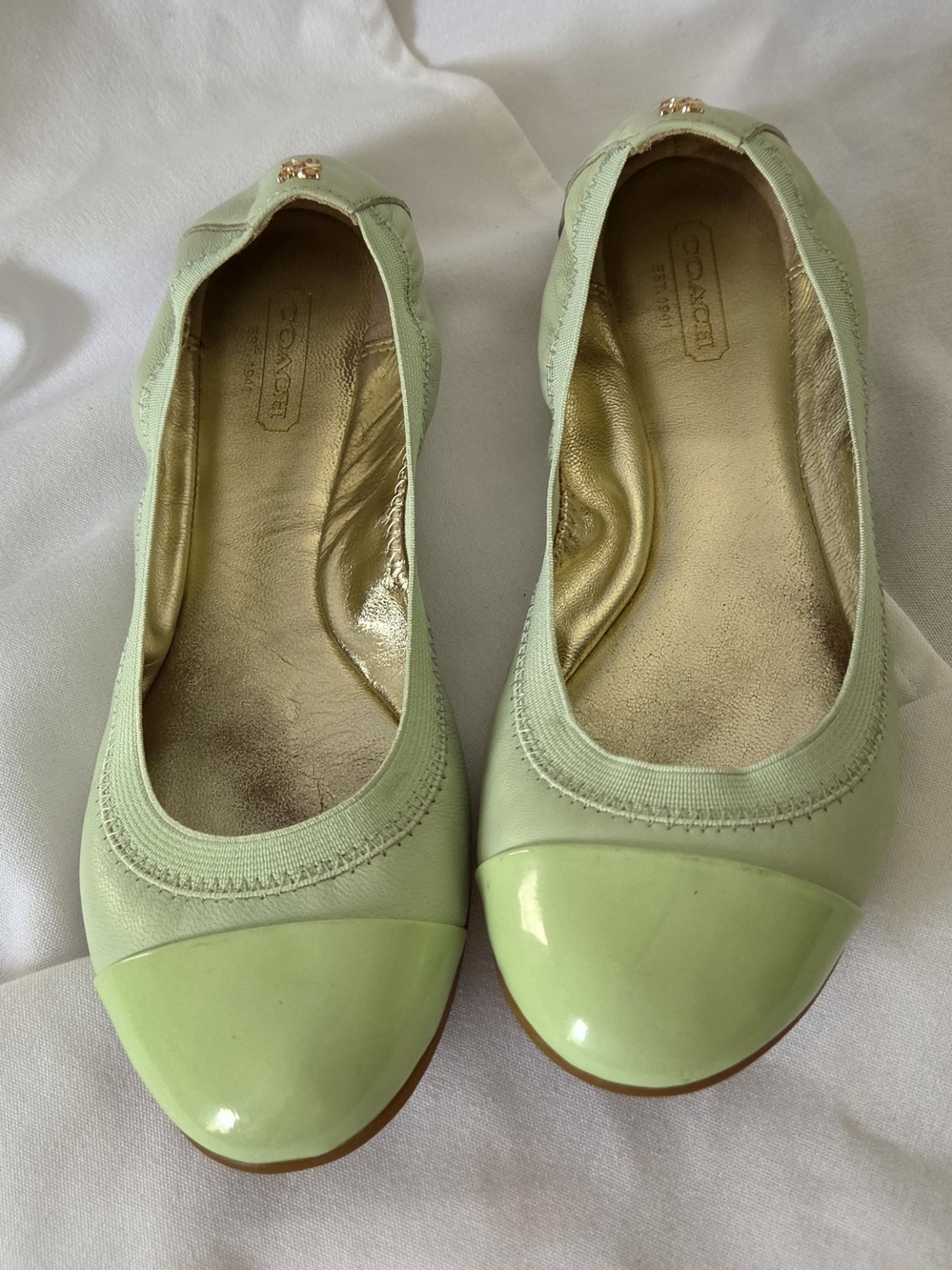 Coach Women's Mint Green Ballet Flats